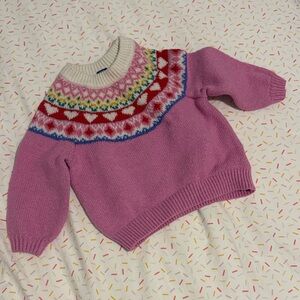 Old Navy Pink and Multicolor Kids Sweater